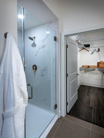 Custom designed spacious closets with space saving options